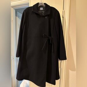 GAP MATERNITY XXL Black Wool Coat